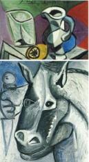 de Las pinturas robadas, 'Verre et pichet' (1944) y 'Tête de cheval' (1962)