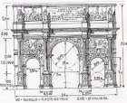 Dibujo del arco triunfal de Constantino, Roma