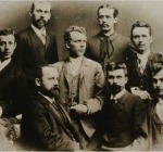 En el centro Ferdinand Laufberger, Gustav Klimt y  Ernst Klimt