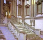 1524 Escalera de la biblioteca Laurentina, San Lorenzo, Florencia [Detalle]