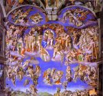 1534-41 Vista general del 'Juicio Final' o 'Juicio Universal', pintura al fresco, San Pedro, Vaticano [Detalle]