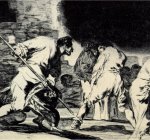 Disparate furioso (Disparate 6), 1816, grabado al aguafuerte, 24'5 x 25, Calcografía Nacional, Madrid [Detalle]