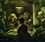 1885 'Los comedores de patatas' Nuenen, óleo sobre lienzo, 82 x 114 cm., Rijksmuseum Vincent van Gogh, Amsterdam [Detalle]