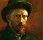 1887 'Autorretrato con sombrero', Paris, óleo sobre lienzo, 41 x 32'5 cm., Fundación Vincent van Gogh, Amsterdam [Detalle]