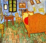 1889 'La habitación de van Gogh en Arles', Saint-Rémy , óleo sobre lienzo, 73 x 92 cm., Art Institute of Chicaga, Chicago [Detalle]