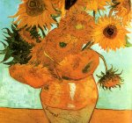 1888 'Florero con doce girasoles',Arles, &oacute;leo sobre lienzo, 91 x 72 cm., Neue Pinakothek, Munich[Detalle]