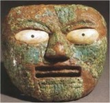 Máscara antropomorfa con ojos de concha, ‘Tumba 1’, Zaachila, Oaxaca, México