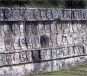 Tzompantli Chichén Itzá, Mexico