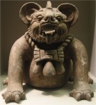 Urna funeraria zapoteca (Fase Monte Alb&aacute;n III).