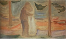 Munch, pareja en la playa, 1906-1907