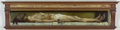 El cuerpo de Cristo muerto en la tumba, en el Museo de Basilea