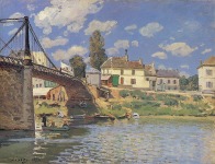 Alfred Sisley, Bridge at Villeneuve-la-Garenne 1872