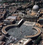 Vista aérea de San Pedro, Vaticano