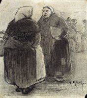 Isidre Nonell, ilustración, ‘Genteta de barri’, pertenece a su serie “Escenas populares de Barcelona”. ‘La Vanguardia’, 28 de septiembre de 1894