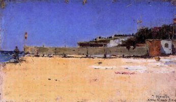 Isidre Nonell, Arenys de Mar, óleo sobre lienzo. 27 x 47 cm., 1891. Colección Solanic-Martonell. Barcelona