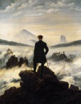 Caspar D. Friedrich, Wanderer above the Sea of Fog  1818; oleo sobre lienzo, 94 x 74.8 cm., Kunsthalle, Hamburg