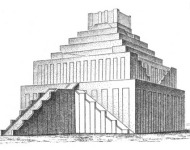 Recreación de la Torre de Babel de Babilonia