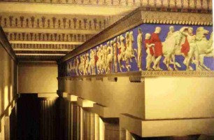 Recreación del interior del Partenón