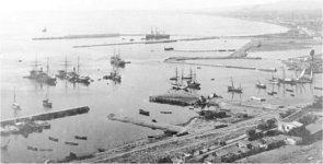 Vistas del Puerto de Málaga de 1890
