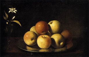 Juan de Zurbarán, ‘Bodegón con manzanas y azahar’ (hacia 1640), Colección privada.