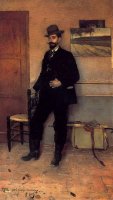Retrato de Santiago Rusiñol, 1889. Óleo sobre lienzo, 166 x 96 cm., Colección particular.