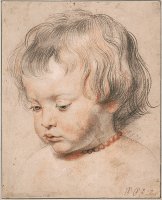 Peter Paul Rubens, Nicolas Rubens o Niño con collar de perlas, hacia 1619 dibujo, 25’2 x 20’2 cm., Albertina, Vienna 