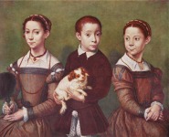 Sofonisba Anguissola, "Tres niños con perro" ,(c. 1570)