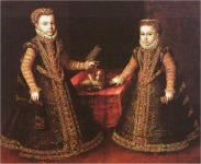Sofonisba Anguissola, "Infantas Isabell Clara Eugenia y Catalina Micaela ", 1570