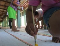 "La Maquila en Galeras", una acci&oacute;n colectiva de Jorge Restrepo, con mujeres campesinas en Guinope, Honduras. Foto de Donaldo Altamirano, 2004