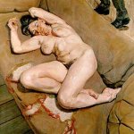 4.	Lucian Freud. ‘Naked poirtrait with reflection’ 1980