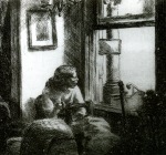 1922 'Interior East side', aguafuerte, 20 x 25'4 cm., Whitney Museum de Nueva York [Detalle]