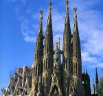 1883-1926 Sagrada Familia, Barcelona. Vista desde la fachada del Nacimiento 