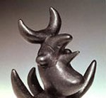 1946-49 Pájaro (lunar), bronce,  19 x 17 x 12,5 cm. [Detalle]