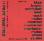 Carte de exposicion de la Galeria Azimut, 1960