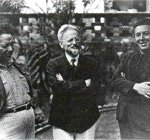 Hacia 1938 Rivera, Trotsky y Bret&oacute;n