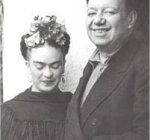 Diego y Rivera en su segunda boda