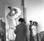19498 Rivera pintando a su hija Ruth en el estudio de San Ángel Inn