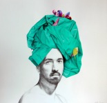 PUCHE NIETO, Jos&eacute; Luis, 'La cara B',  grafito y acuarela l&iacute;quida sobre papel creysse, 53 x 53 cm. 2012.  Colecci&oacute;n particular