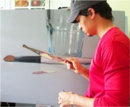 Ruddy Taveras en su taller