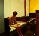 HOPPER, Edward,  Habitación de hotel, óleo sobre lienzo 152,4 x 165,7 cm., Museo Thyssen-Bornemisza, Madrid, 1931
