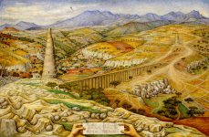 Juan O'Gorman, Recuerdo de los Remedios, 1943, Templete sobre masonite, 50.5 x 75.8 cm.