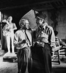 Lee Miller y Picasso tras la liberación de Paris, en 1944