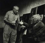 Lee Miller, Picasso y Braque, Vallauris, Francia, 1954