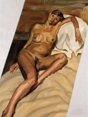 Lucian Freud, Kate Moss, &oacute;leo sobre lienzo, 2002.