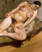 Lucian Freud,  Retrato desnudo, óleo sobre lienzo, 1980-81