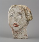 Alberto Giacometti,  Cabeza de mujer (Flora Mayo), 1926, yeso tallado con navaja y pintado, 31,2 x 23,2 x 8,4 cm., Col. Fondation Alberto et Annette Giacometti, Paris, &copy; Fondation Giacometti, Paris / Succession Giacometti, VEGAP / ADAGP Paris, 2011