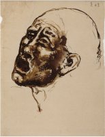 Pablo Picasso (1881-1973)Rostro de mujer gritando1903Pluma, aguada y tinta sobre papel vitelaAlt. 23,1; Anch. 18,3 cm.Par&iacute;s, Museo Nacional Picasso-Paris&copy; RMN-Grand Palais (Mus&eacute;e national Picasso-Paris) / B&eacute;atrice Hatala &copy; Succession Picasso 2018