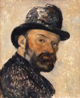 Paul C&eacute;zanne, “Autorretrato en un sombrero de jugador de bolos” (1885-86). Ny Carlsberg Glyptotek, Copenhague