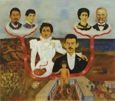 Frida Kahlo, “Mis abuelos, mis padres y yo”, óleo y témpera sobre cinc, 30 x 340cm, MOMA, Nueva York, 1936