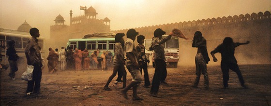 Caught in a dust storm, Red Fort Delhi, 1986